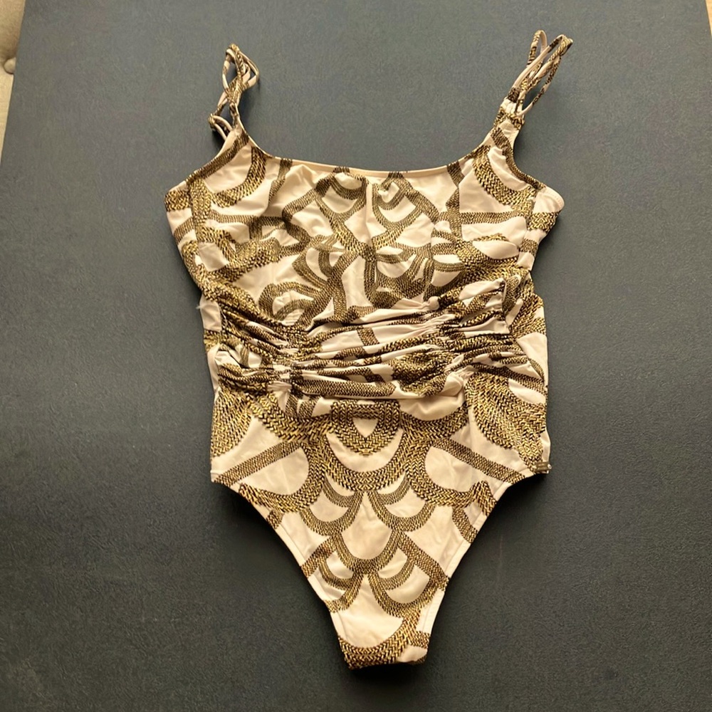 Maryan Melhorn bathing suit size 114, and C cup.